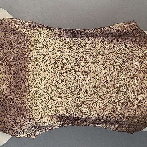 AGB Sleeveless Back Zip Gold & Brown Top - Size 12 - Picture 5 of 11